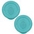 Pyrex 8200-VPC Turquoise Round Vented Food Storage Replacement Lid (2-Pack)