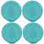 Pyrex 8200-VPC Turquoise Round Vented Food Storage Replacement Lid (4-Pack)