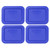 Pyrex 7213-PC Cadet Blue Rectangle Plastic Food Storage Replacement Lid (4-Pack)