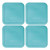 Pyrex 8704-PC Simply Store Turquoise Square Plastic Food Storage Replacement Lid (4-Pack)