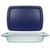 Pyrex (1) C-233 3qt Easy Grab Glass Baking Dish & (1) C-233-PC 3qt Blue Easy Grab Lid