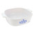 Corningware Blue Cornflower 2 Liter Casserole Dish & (2) A-2-PC White Plastic Lid Covers