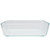 3-cup clear glass dish