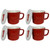 Corningware 20 fl oz Red Meal Mug with Vented Plastic Lid (4-Pack)