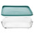 Pyrex (1) 7210 3-Cup Glass Dish and (1) 7210-PC Jade Dust Green Lid