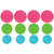 Pyrex (4) 7403-PC Pink lids & (4) 7402-PC Green lids & (4) 7201-PC Surf Blue Lids