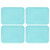 Pyrex 7210-PC Sun Bleached Turquoise Rectangle Food Storage Replacement Lid, Made in the USA (4-Pack)