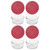 Pyrex Simply Store 7200 2-Cup Glass Storage Bowl and 7200-PC 2-Cup Berry Red Lid Cover (4-Pack)