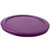 Pyrex 7201 4-Cup Round Glass Food Storage Bowl with 7201-PC Thistle Purple Lid Cover (2-Pack)