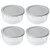 Pyrex 7201 4-Cup Round Glass Food Storage Bowl w/ 7201-PC Jet Gray Lid Cover (4-Pack)