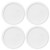 Corelle 428-PC White Round Plastic Food Storage Replacement Lid (4-Pack)