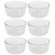 Pyrex 7202 1-Cup Round Clear Glass Food Storage Bowl (6-Pack)