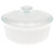 Corningware FS5 1.5qt/1.4L Round French White Casserole Dish & G-5C French White 1.5 qt Fluted Glass Lid