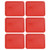 Pyrex 7211-PC Poppy Red Rectangle Plastic Replacement Lid Cover (6-Pack)