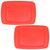 Pyrex C-213-PC Red Easy Grab Rectangle Plastic Replacement Lid Cover, Made in USA (2-Pack)