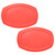 Pyrex C-702-PC Red Easy Grab Oval Plastic Replacement Storage Lid Cover, Made in USA (2-Pack)