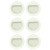 Pyrex Ultimate OV-7200 Round Glass and White Silicone Storage Replacement Lid (6-Pack)