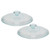Corningware G-1C 2.5qt French White Clear Fluted Round Glass Lid (2-Pack)
