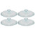 Corningware G-1C 2.5qt French White Clear Fluted Round Glass Lid (4-Pack)