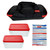 Pyrex Portables™ Black/Red Insulated Tote with (2) 7211 Glass Dishes with Lids and (1) Large Hot/Cold Pack