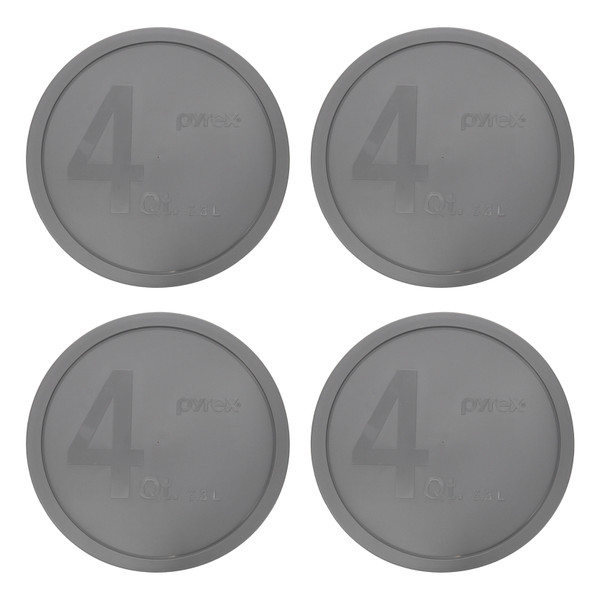 Pyrex 326-PC Puddle Grey Mixing Bowl Lid (4-Pack)