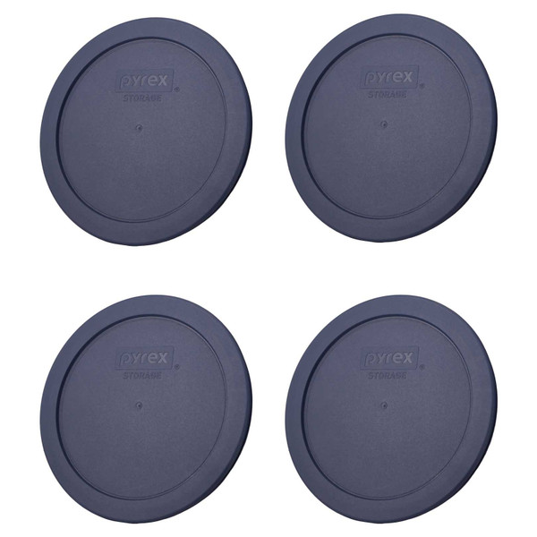 Pyrex 7201-PC 4-Cup Midnight Blue Food Storage Replacement Lid (4-Pack)