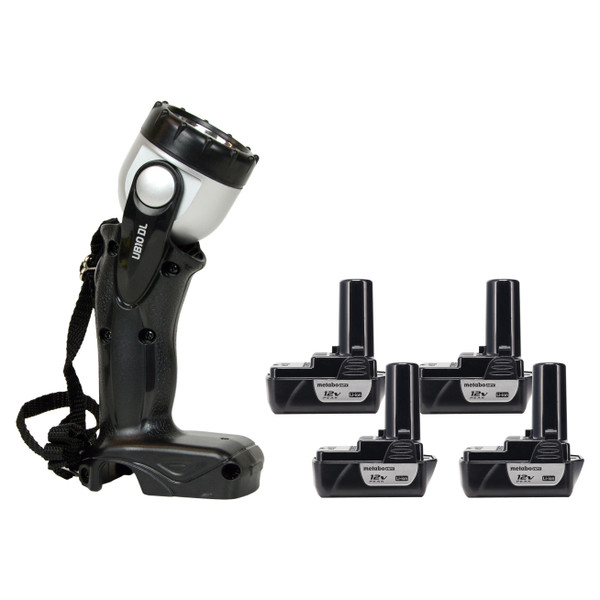 Metabo HPT UB10DL 12V Flashlight w/ (4) BCL1015S 12V Li-ion Batteries