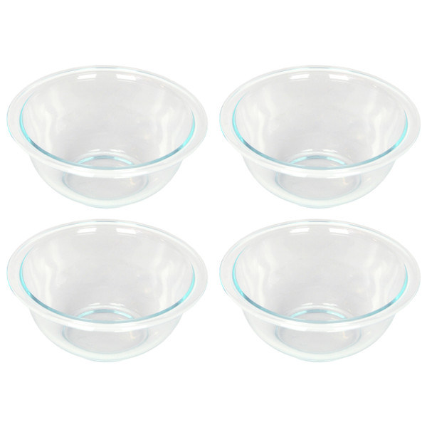 Pyrex 322 1qt Glass Mixing Bowl (4-Pack)