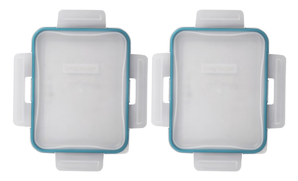 Snapware 7211R 6 Cup Total Solutions Clear Lid W/Juniper Green Gasket (2-Pack) - Made in USA