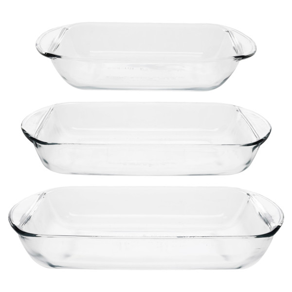 Anchor Hocking 81224L20 3-Piece Bake & Serve Glassware Set
