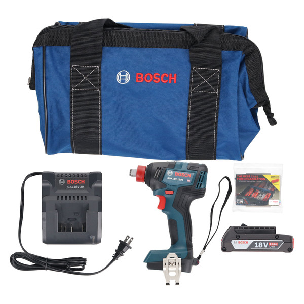 Bosch GDX18V-1800B12-RT 18V EC Brushless 1/4 and 1/2in Two-In-One Socket Ready Impact Kit Bosch GDX18V-1800B12-RT 18V EC Brushless 1/4 and 1/2in Two-In-One Socket Ready Impact Kit