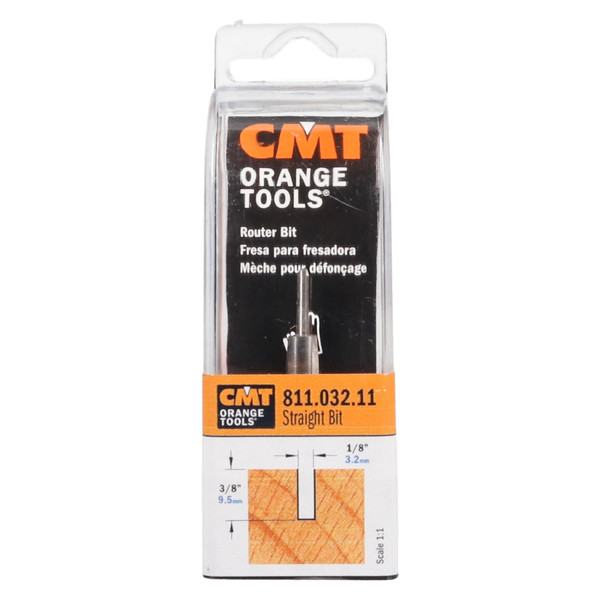 CMT 811.032.11 Solid Carbide Straight Bit for Routers with 1/4-inch collet