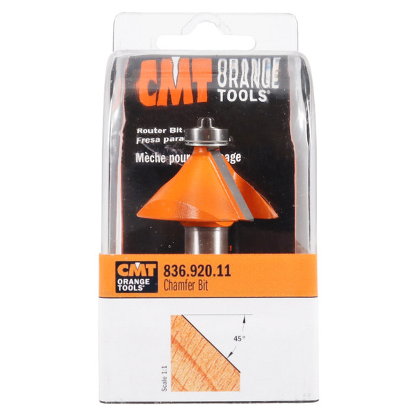 CMT 836.920.11 Chamfer Bit for Routers with 1/2-Inch collet