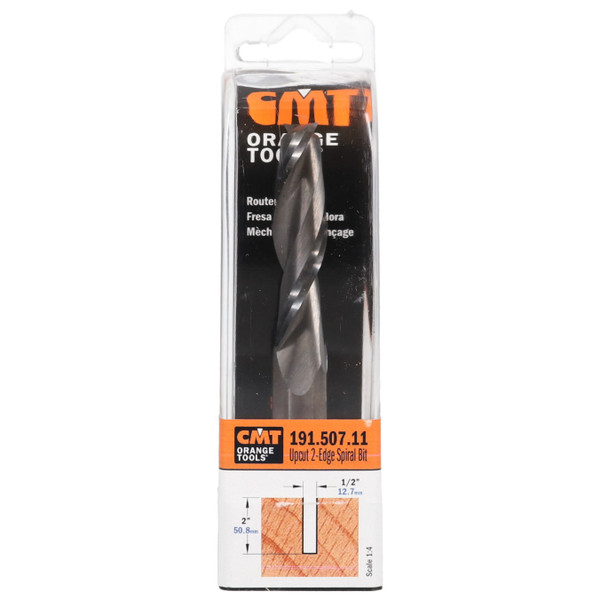CMT 191.507.11 Solid Carbide Upcut Spiral Bit for Routers with 1/2-Inch collet