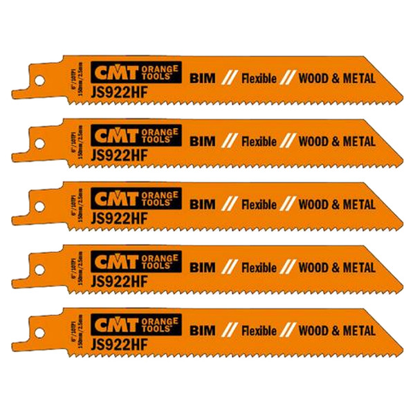 CMT JS922HF-5 (5-Pack) 10 TPI Bi-metal Saw Blades for Reciprocating Saws