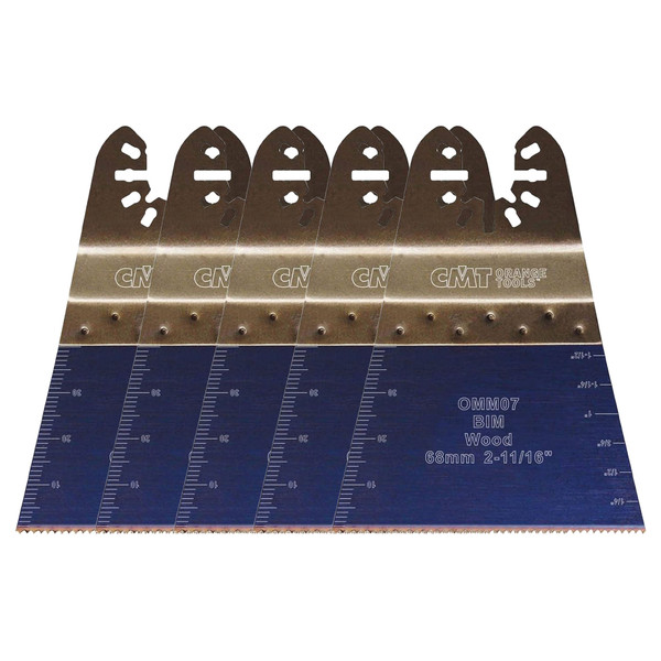 CMT OMM07-X5 5-piece Plunge & Flush-Cut Blade for Oscillating Multi-tools
