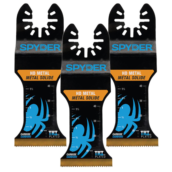Spyder 70013-3 Carbide-Tipped Teeth 3-Piece Oscillating Tool Blade Set for Multi-Tools
