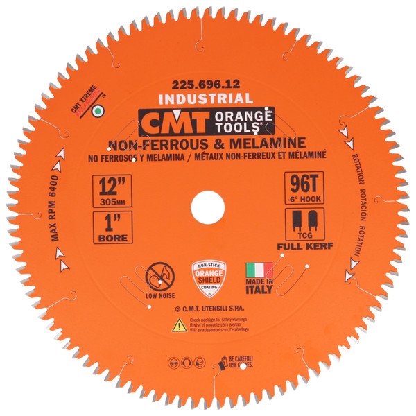CMT 225.696.12 Thick Non-Ferrous Metal and Melamine Saw Blade for Table Saws