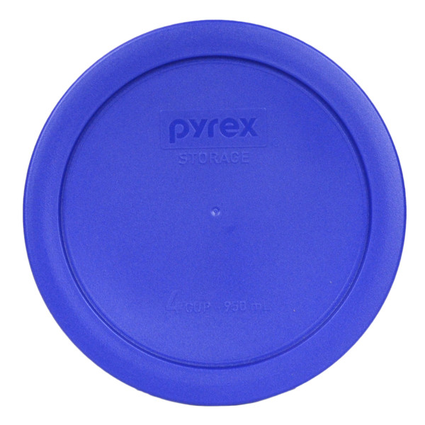 Pyrex 7201-PC Cobalt Blue 4 Cup, 950ml Round Plastic Storage Lid