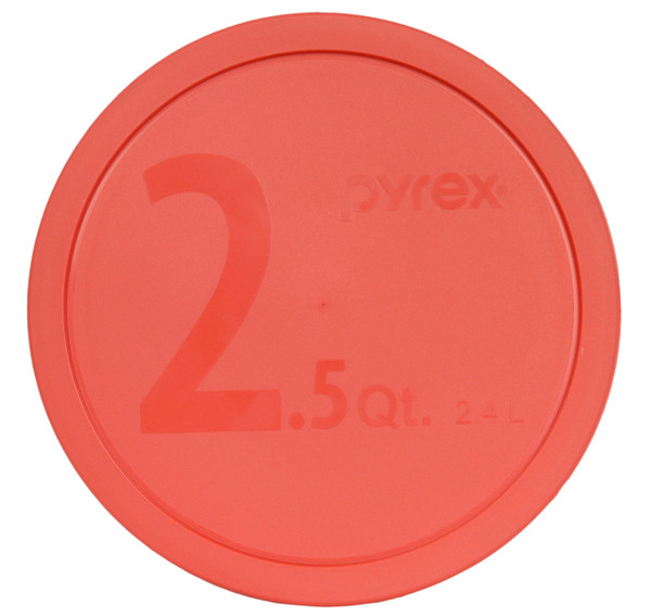 Pyrex 325-PC Orange 2.5 Quart, 2.4 Litre Round BPA Free Plastic Storage Lid