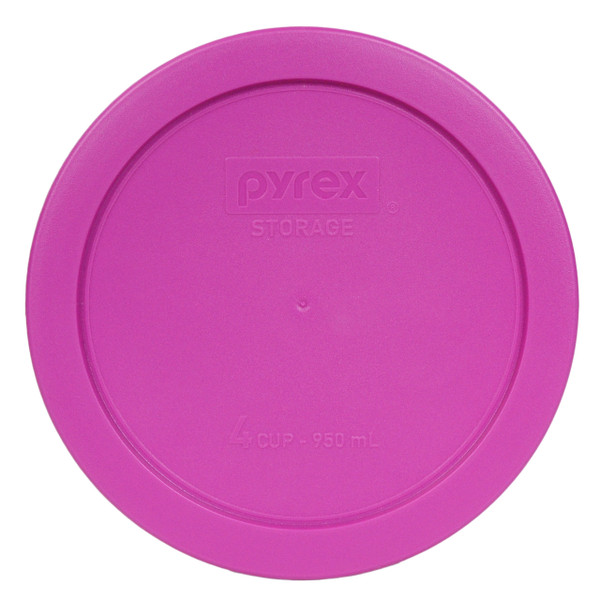 Pyrex 7201-PC Pink 4 Cup, 950ml Round BPA Free Plastic Cover