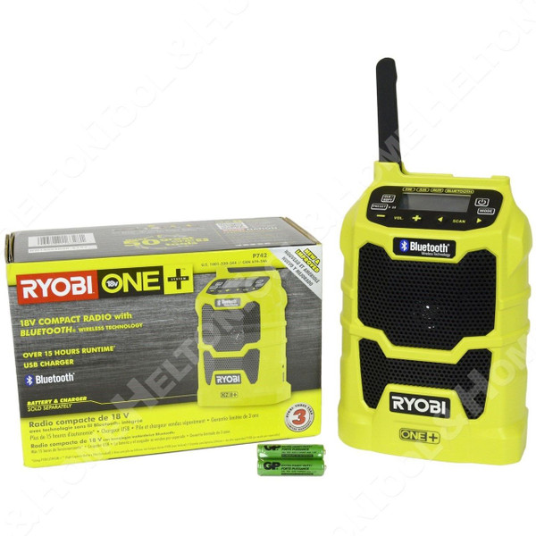 Ryobi P742 18V Compact Radio w/ Bluetooth Wireless Technology