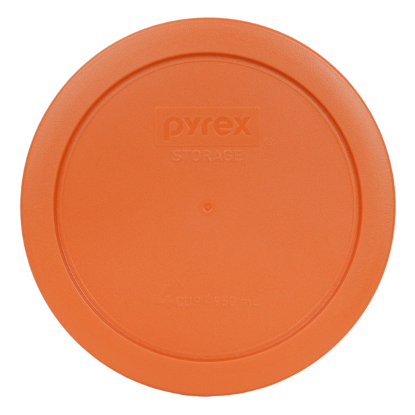 Pyrex 7201-PC Orange Copper 4 Cup Round Plastic Lid