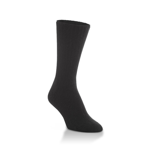 World’s Softest Classic Collection Black Large Crew Cut Socks