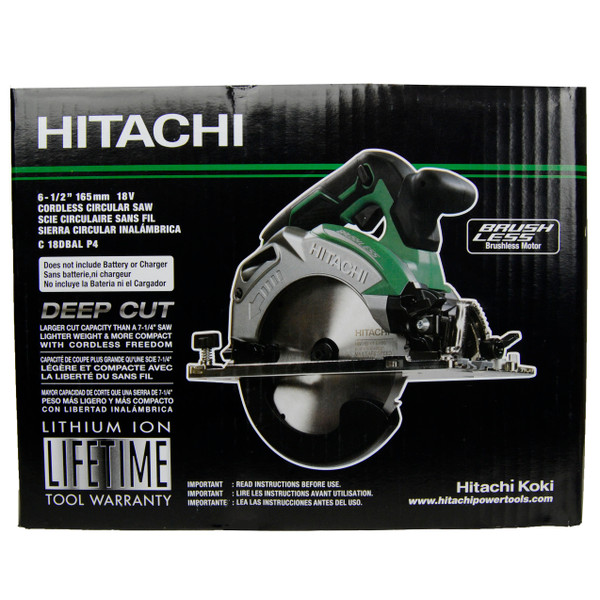 Metabo HPT/Hitachi C18DBALP4 18V Brushless 6-1/2in. Li-Ion Circular Saw, Tool Only