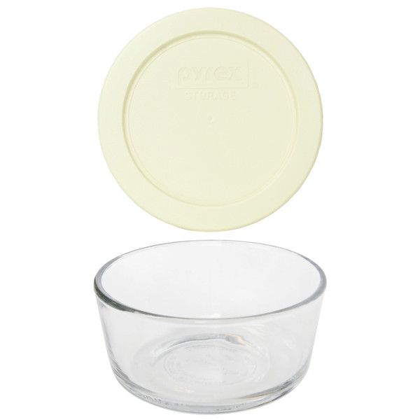 Pyrex Simply Store 7200 2-Cup Glass Storage Bowl and 7200-PC 2-Cup Sour Cream Lid Cover
