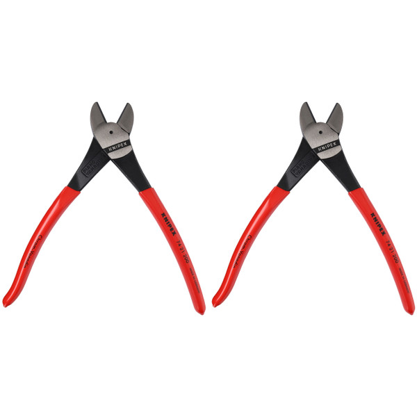 Knipex 74 21 200 8in High Leverage Angled Diagonal Cutters (2-Pack)