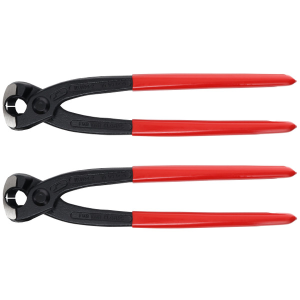 Knipex 10 99 I220 8.75 in Front and Side Jaw Ear Clamp Pliers (2-Pack)