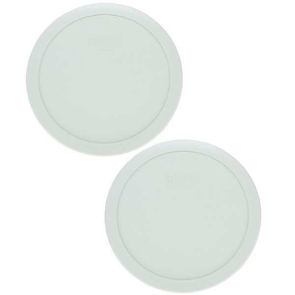 Pyrex 7402-PC Sage Green Round Plastic Food Storage Replacement Lid, Made in USA (2-Pack)