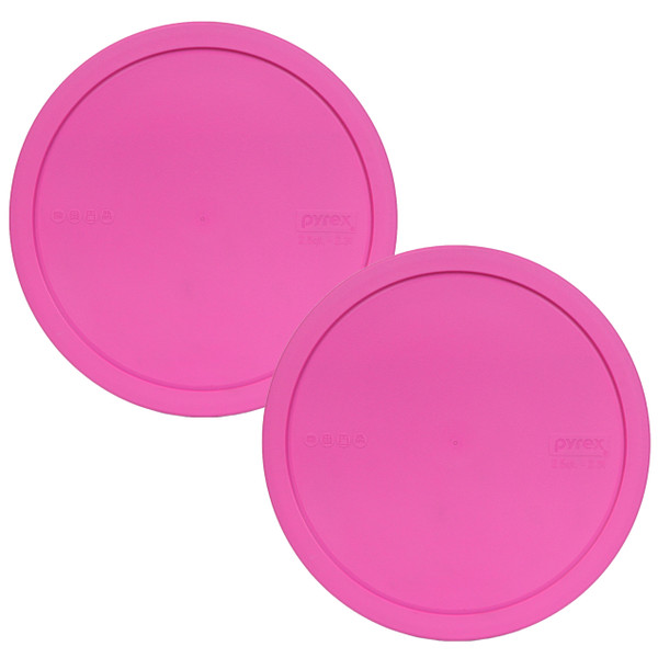 Pyrex 325-PC Pink Round Plastic Food Storage Replacement Lid (2-Pack)